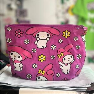 BAGGU 2023 Sanrio Hello Kitty My Melody Floral Pink Medium Go Pouch